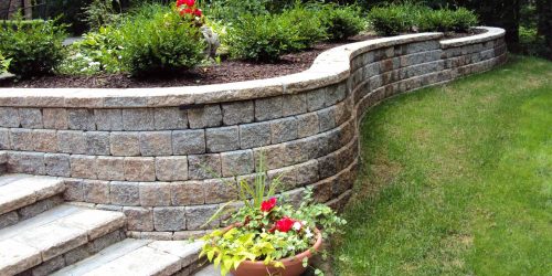 Retaining Wall, Landscaping Wall, Stone Wall, Flowewr Bed